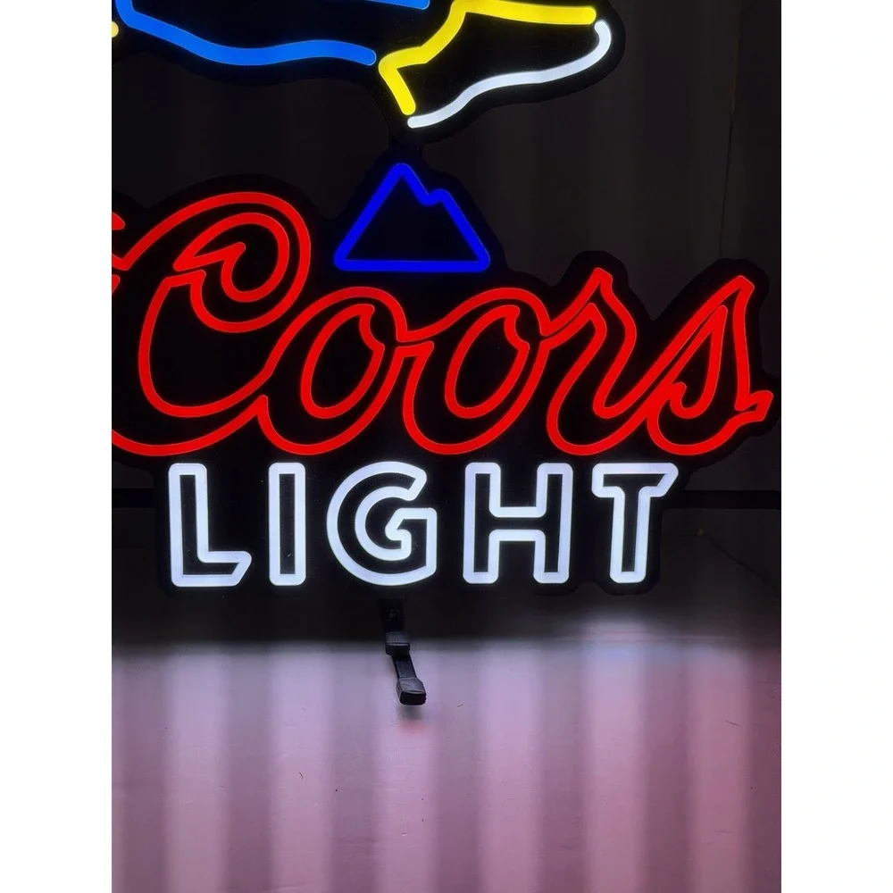 Coors Light Leagues Cup Soccer Neon Style LED Light-Up Sign‎ w/ Wall Adapter
